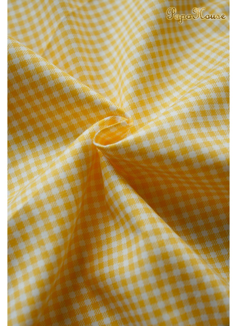 ZENGIA 50x160cm Strawberry Yellow Pastoral Floral Cotton Twill Fabric For Making Tablecloth Skirt Clothing Cloth