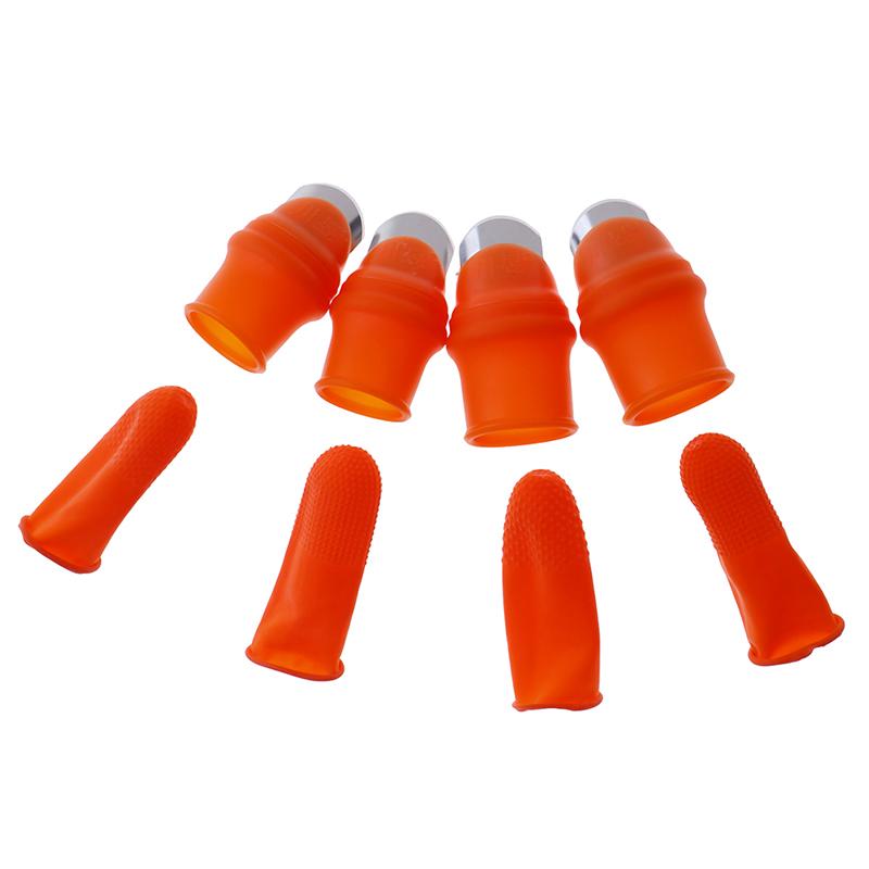 2/5/10 Pcs Silicone Thumb Knife Finger Protector Vegetable Harvesting Knife Plant Blade Scissors Cutting Rings Garden Gloves