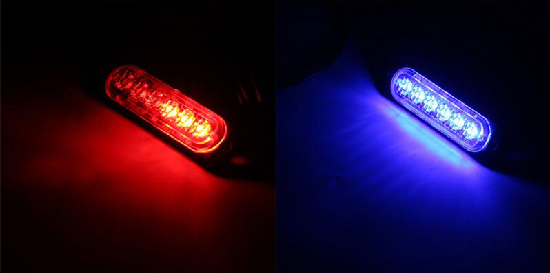 6 LED Strobe Warning Light Strobe Grill Flashing Breakdown Emergency Light Car Truck Beacon Lamp Amber Traffic Light
