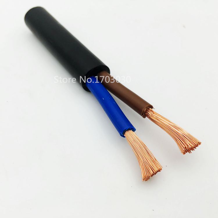 22 AWG 0.3MM^2 RVV 2/3/4/5/6/7/8/10/12/14/16 Cores Pins Copper Wire Conductor Electric RVV Cable Black 3M 5M