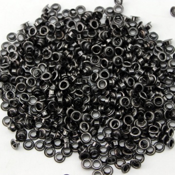 400set 4.5MM copper black nickel blow hole garment accessories metal eyelet