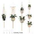 Vintage Macrame Plant Hanger Indoor Outdoor Hanging Basket Jute Rope New Cotton And Linen Wall Hanging Flowerpot Net