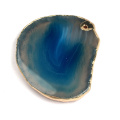 New 1PC Natural Stone Trendy Royal Blue Agates Pendants Necklace Pendant for Jewelry Making DIY Necklace Size 30x50-40x50mm