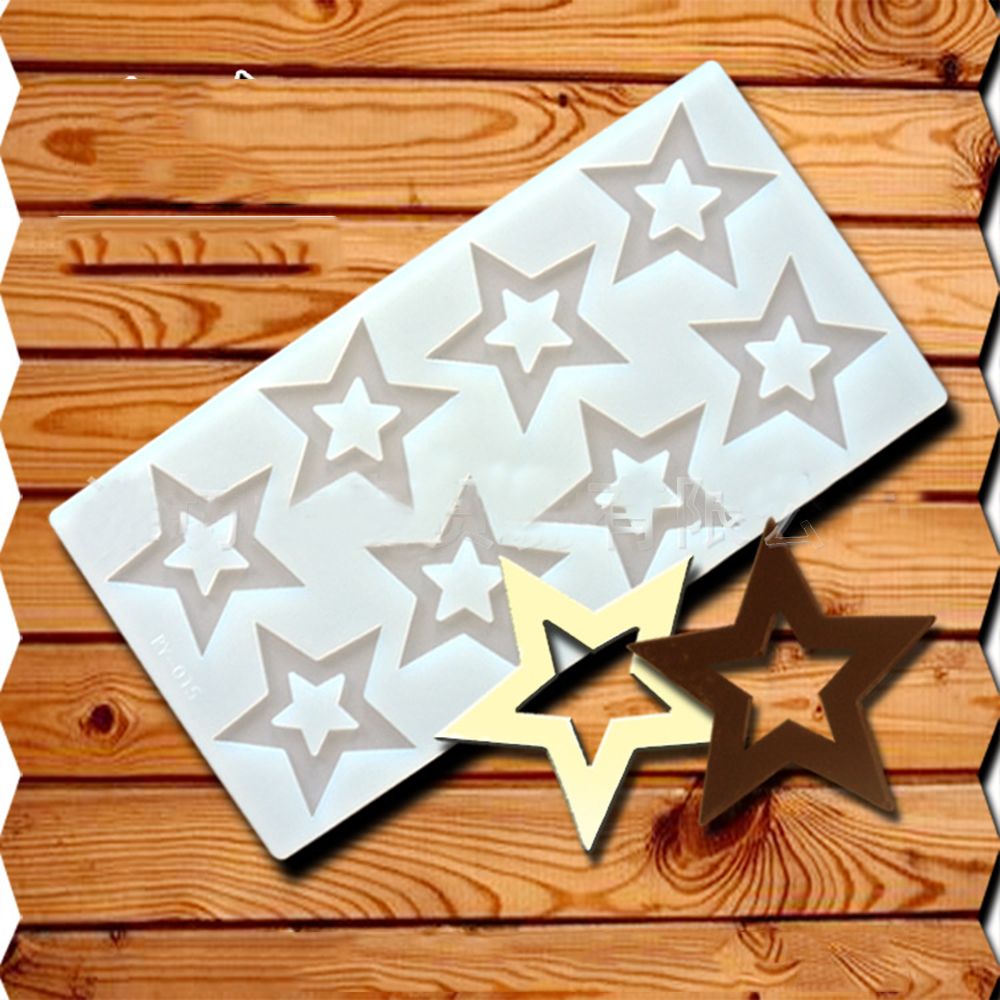 Hot DIY 3D Star Shape Silicone Mold Cake Cupcake Silicone Mold Chocolate Mould Decor Muffin Pan Baking Stencil Decorating Tools