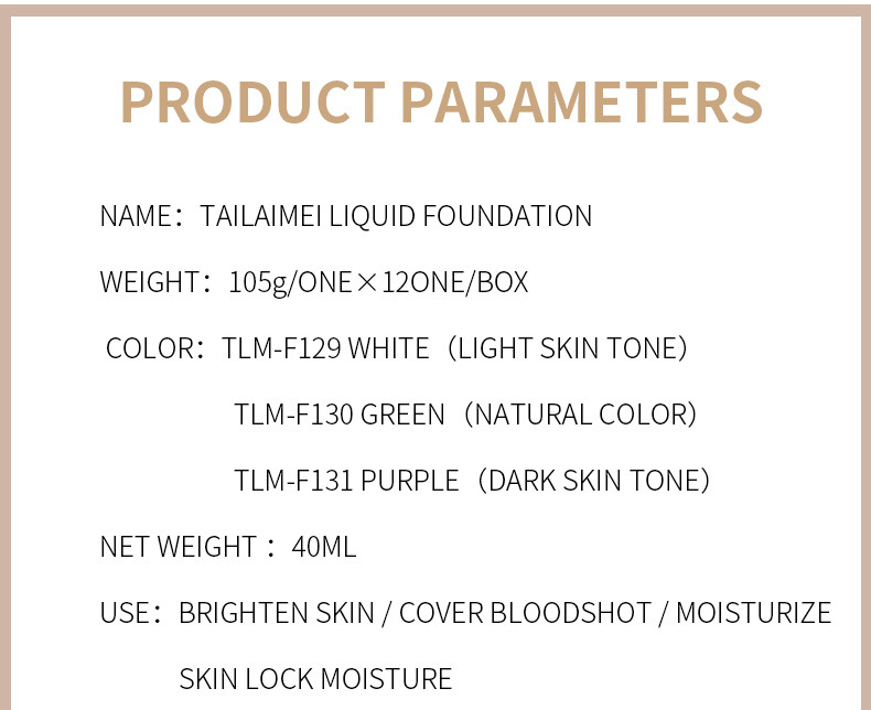 New TLM Temperature Change Color Liquid Foundation Hydrating Makeup Change To Your Skin Tone Coverage Base Cosmetics Primer