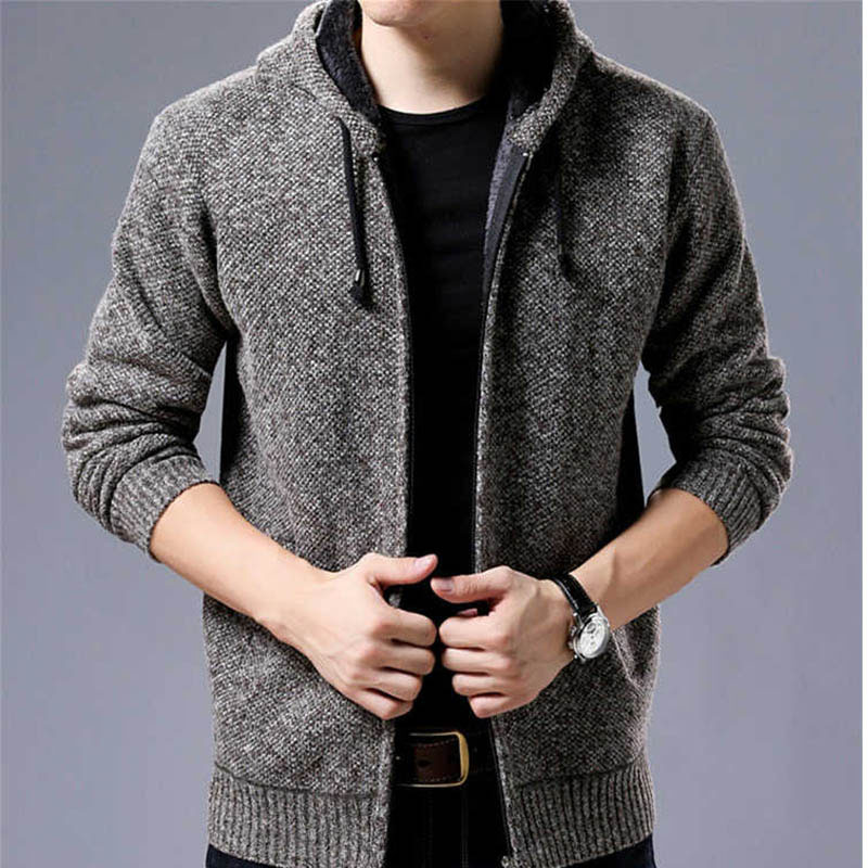 2020 New Men's Sweaters Autumn Winter Warm Cashmere Wool Zipper Cardigan Sweaters Man Casual Knitwear Sweatercoat male clothe