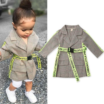 AU Toddler Kids Baby Girl Winter Clothes Belted Coat Jacket Formal Outwear 0-5Y