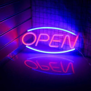 Open Neon Sign Light Wall Hanging Word Signs Store Business Bar Club Wall Decoration Commercial Lighting Colorful Neon Bulbs