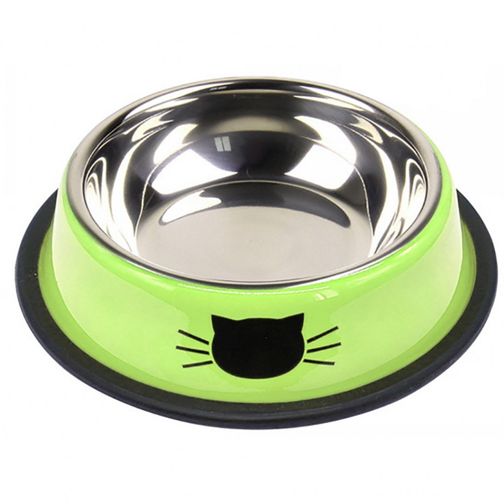 Hot Dog Cat Bowl Stainless Steel Tableware Portable Travel Food Bowls Non-slip Puppy Outdoor Drinking Water Bowl Pet Supplies