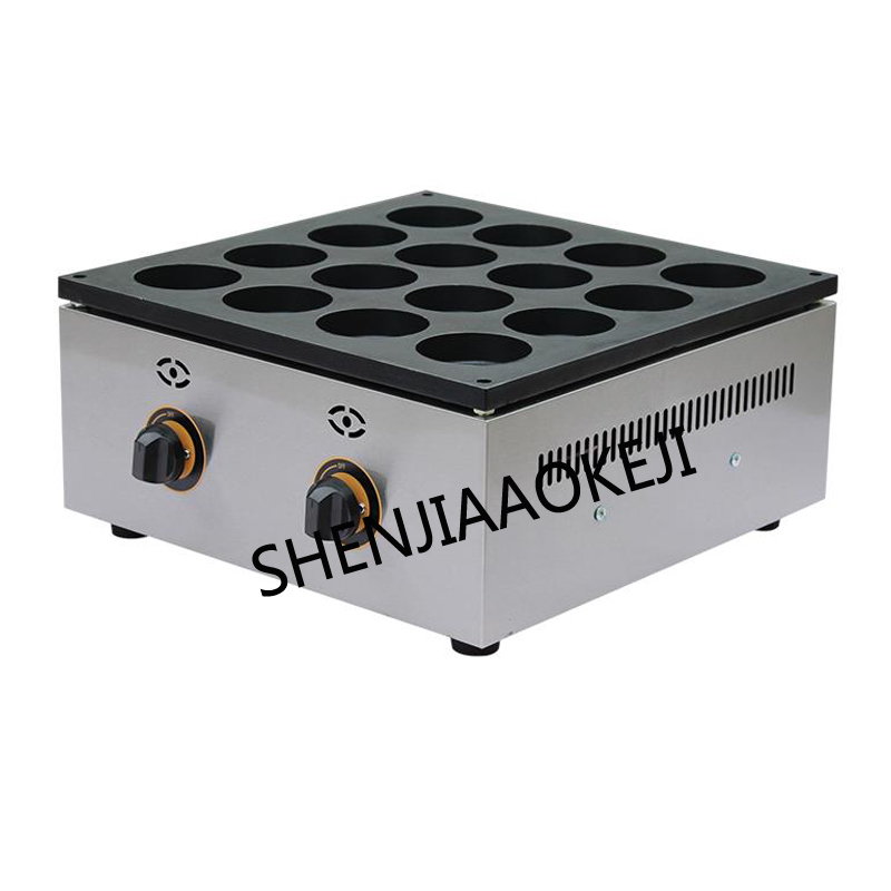 Gas type 16 hole hamburger furnace stainless steel Scones machine Red bean cake machine 2800Pa (liquefied petroleum gas)