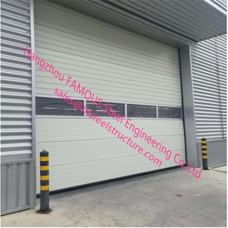 PU Foaming Industrial Automatic Handle Garage Door EPS Sandwich Panel Sliding Door For Workshop