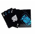 55pcs/Deck Waterproof Plastic Pvc Playing Cards Set Pure Color Black Poker Card Sets Classic Magic Tricks Tool Props
