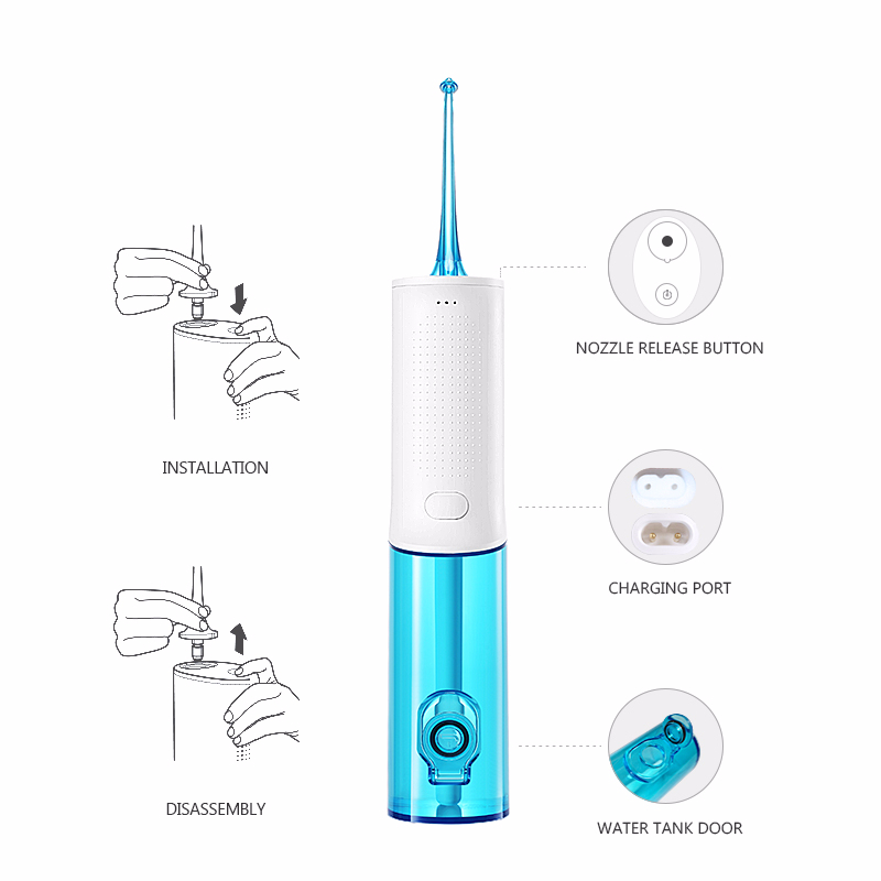 SOOCAS W3 Electric Oral Irrigator Portable Waterproof Functional Water Flosser Blue color High Quality Toothpick Cleaner
