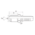 JIC Male 74 Cone Hydraulic Hose Fittings