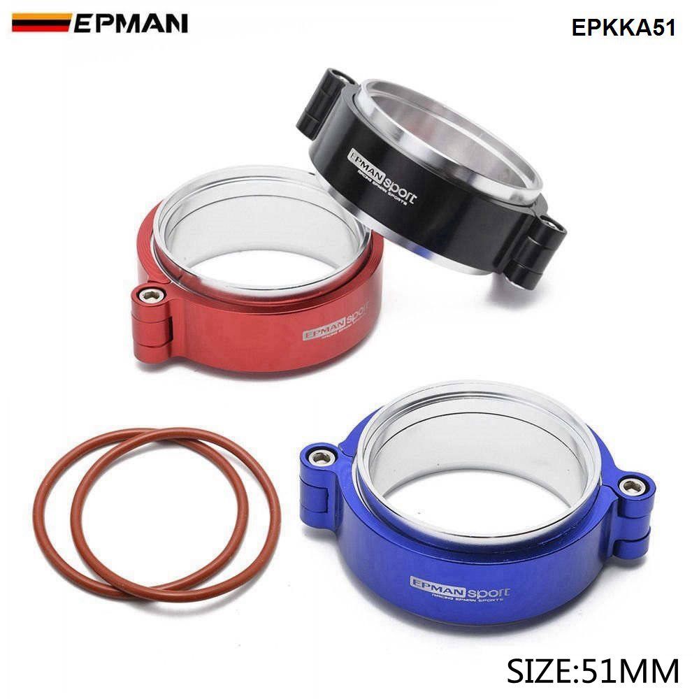 Epman HD Exhaust V-band Clamp System Assembly Anodized Clamp For 2" OD Exhaust Downpipe Turbo Dump Pipe EPKKA51