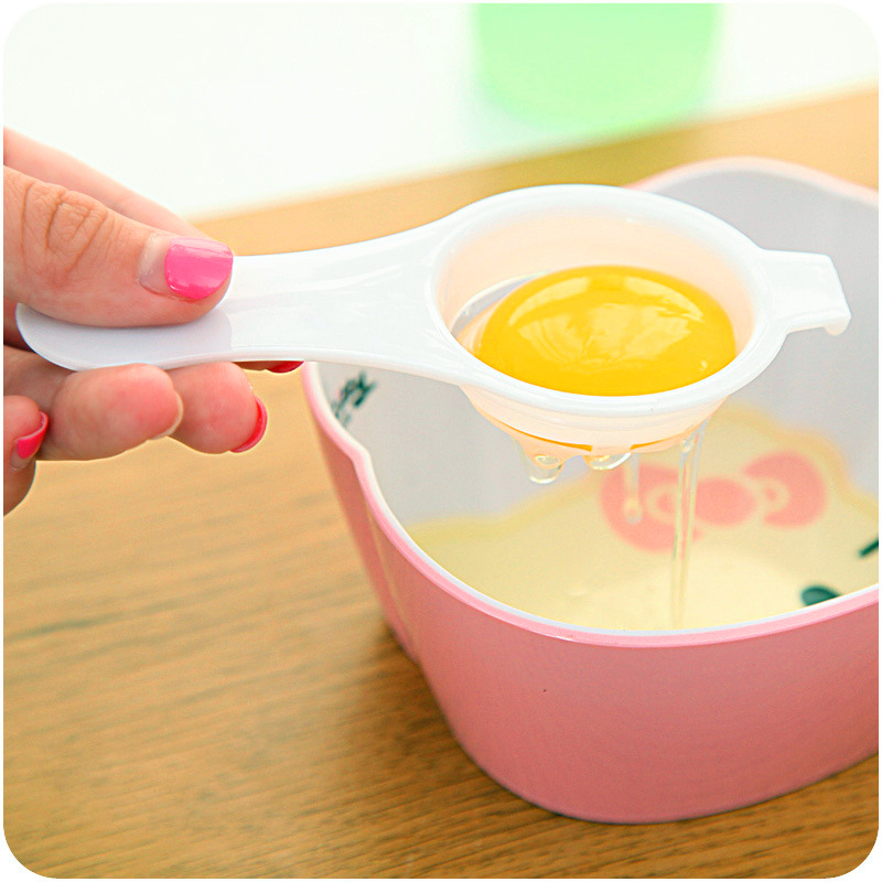 2 Pcs Aihogard Plastic Egg Yolk Separator Food-grade Egg Divider Protein Safe Practical Hand Egg Tools Kitchen Cooking Gadgets