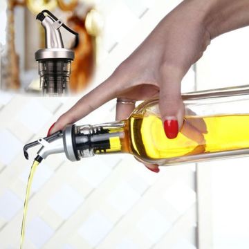 Olive Oil Sprayer Vinegar Bottles Can ABS Lock Plug Seal Leak-proof Nozzle Sprayer Liquor Dispenser Wine Pourers Kitchen Tools