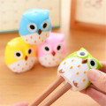 2pcs Double Holes Cute Owl Pencil Sharpeners Plastics Manual Pencil Cutter Kids Gifts for School Office Stationery Supplies