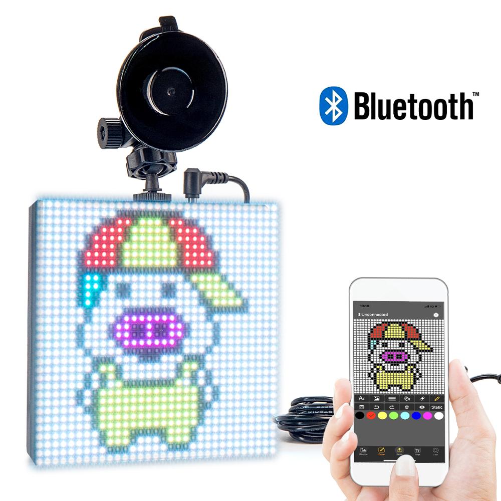 Bluetooth 12V RGB CAR led Sign APP Control GIF Programmable Scrolling Message LED Display Board Screen Support Drop shipping