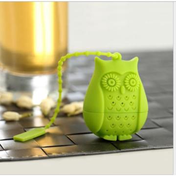 2016 Hot Sale Owl Tea Bags Strainers Silicone Teaspoon Filter Infuser Silica Gel Filtration Silicone loose-leaf Tea Infuser Filt