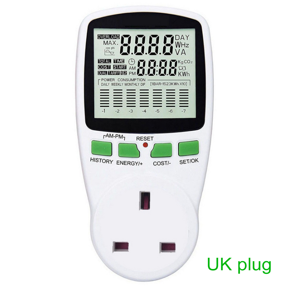 Energy Meter Digital LCD Power Meter Wattmeter Power Consumption Energy Electric Meter KWh AC 230V 50Hz Electric Din Rail