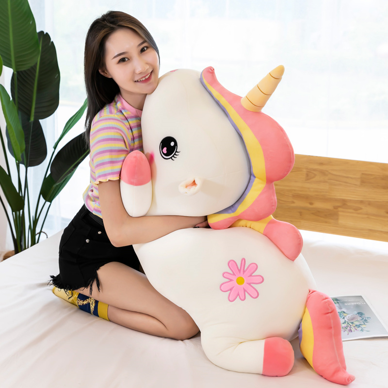 40-90CM Kawaii Plush Rainbow Unicorn Toy Stuffed Unicorn Sofa Plush Pillow Cushion Kids Children Toy Home Decoartion Girl Gift