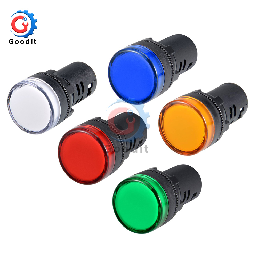 AD16-22DS Panel Mount Signal Power Led Indicator Light Pilot Signal Lamp Flash Buzzer AC 220V 380V 22mm Flash Alarm Indicator