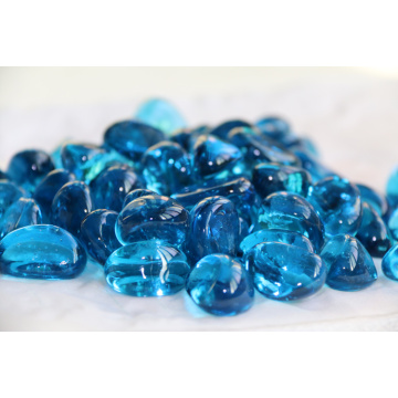 Free shipping 500g Stone Sky blue color stone glass bead marbles aquarium stone garden decoration products