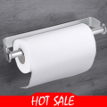 Self Adhesive & Wall Mount Paper Towel Holder & Dispenser,Kitchen Tissue Towel Holder Stand Under Cabinet-Silver