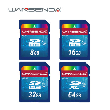 Hot sale Wansenda Full size SD card 64GB 32GB 16GB SDHC Card SD Card flash Memory Card 8GB 4GB universal for digital camera