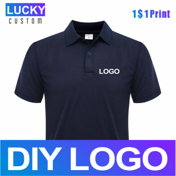 LUCKY 2020 Summer Men's Polo Shirt Cheap Casual Short Sleeve Personal Company Group Logo Custom Men and Women Custom Top