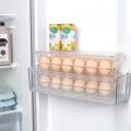 1/2pcs 12 Eggs Tray Thicken Transparent Plastic Eggs Storage Container Egg Holder for Home Kitchen Refrigerator Egg Crisper