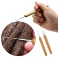 3 Packs Bamboo Dreadlocks Crochet Hooks Locs Hair Weaving Needle 0.75mm Crochet Hook Lock Steel Dreads Tools for Braid Craft