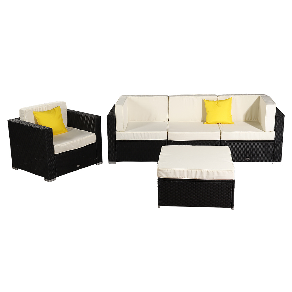 Five Styles 5 Pieces Patio Furniture Set Patio PE Wicker Rattan Corner Sofa Garden furniture Combination Sofa Garden Sofa