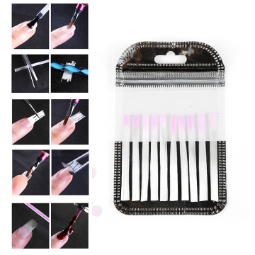 10 pcs/pack Nail Form Fibernails Acrylic Tips Fiberglass Extension Fiber Glass for Nails Silk Building Extension Manicur