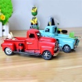 Vintage Metal Truck Christmas Ornament Kids Xmas Gifts Toy Table Top Decorations Child Toys