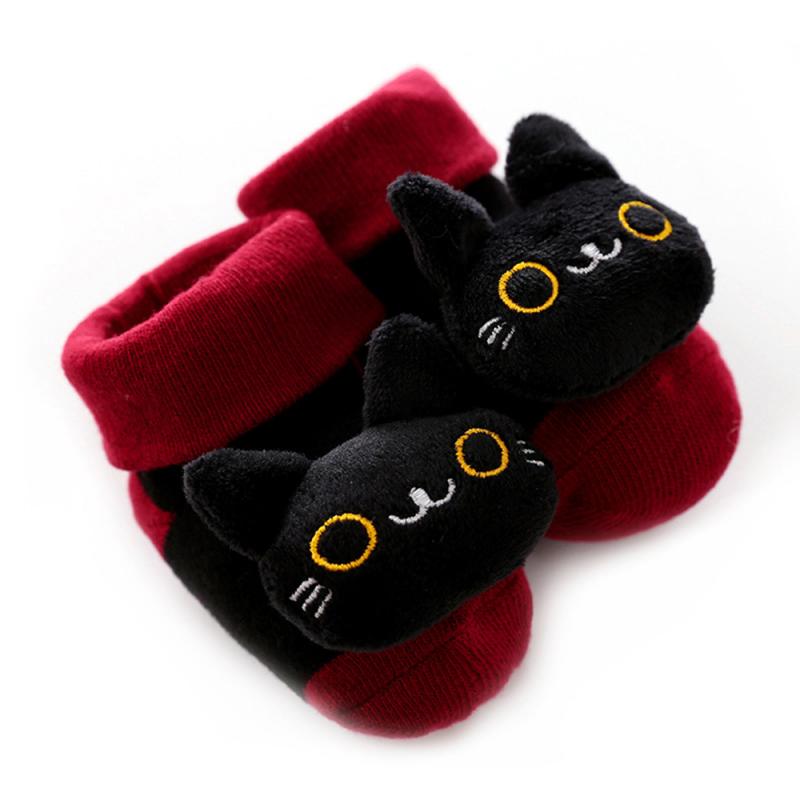 New Cartoon Baby Socks Anti-Slip Newborn Rattle Socks Cute Autumn Floor Cotton Socks Warm Boots For Boys Girls Infa Socks