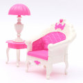 Miniatura Pink Dollhouse Furniture Living Room Parlour Sofa Set For Doll Dollhouse Accessories Toys For Children