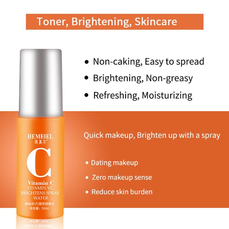 Vitamin C Toner Brightening Spray Moisturizing Face Serum Shrink Pores Oil Control Whitening Skin Care Facail Serum Spray