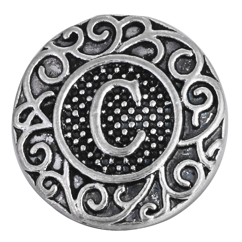 5pcs/lot Initial A-Z Greek Letters Alphabet Snap Jewelry 18mm Metal Snap Button Fit Snap Bracelet Mixture Wholesale
