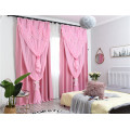 Multi-Layers Blackout Cloth+Voile Curtain With Valance Lace Window Curtain Drape Custom Blind Bedroom Living Room Home Deco