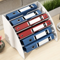 PVC 6 Layers Sector Desk Organizer Document Tray Magazine File Letter Holder Stationery Pencil Container Home Office Accessories