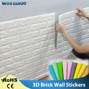 3D Wallpaper DIY 3D Brick stone pattern Self-Adhesive Waterproof Wall Stickers 70*77cm floral prints wall panels for living room