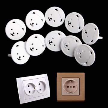 5pcs Bear EU Power Socket Electrical Outlet Baby Kids Child Safety Guard Protection Anti Electric Shock Plugs Protector Cover