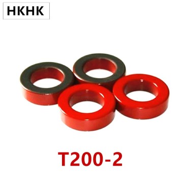 T200-2 High Frequency Of Carbonyl iron Powder Core Magnetic iron Core Magnetic Ferrite Ring Red Gray Size 50.8 * 31.8 * 14