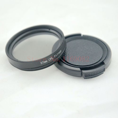 3 in 1 37mm CPL Polarizer Lens Filter + Adapter + Protective Cap for Gopro Hero 3 3+ with trackingnumber