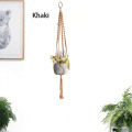 Hot sale colorful macrame plant hanger pot hanger pot tray plant tray yellow green gray black