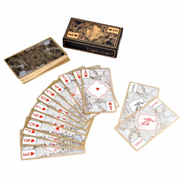 New Waterproof Playing Cards Transparent PVC Crystal Phnom Penh Poker Card Plated Gold Foil Playing Cards For Family Card Game