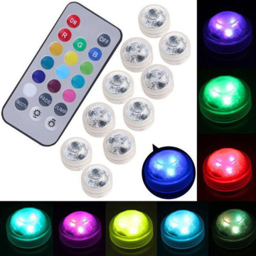 10pcs Waterproof Bottle Night Lamp Remote Controller Battery Powered For Weeding Tea Light Vase Party Decor Light Garden Party