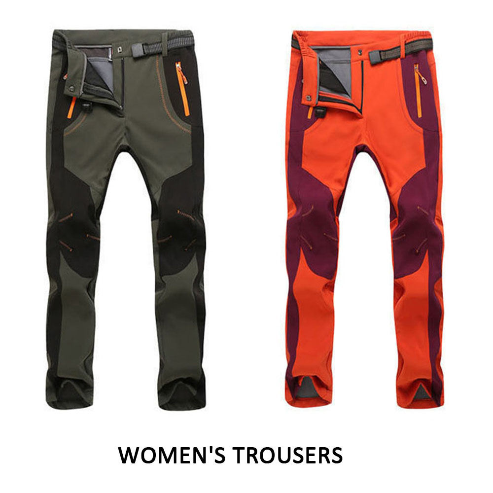 Autumn Winter Men Women Outdoor Hiking Pants Softshell Trousers Waterproof Windproof PantsTrousers M-4XL Oversized Outdoor Pant